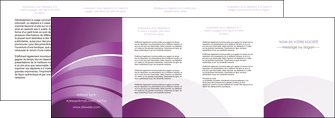 realiser depliant 4 volets  8 pages  web design abstrait violet violette MLIG88361