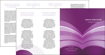 imprimerie depliant 4 volets  8 pages  web design abstrait violet violette MLIG88365