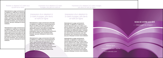 creer modele en ligne depliant 4 volets  8 pages  web design abstrait violet violette MLIG88367