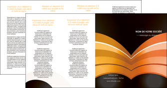 modele depliant 4 volets  8 pages  web design texture contexture structure MIF89163