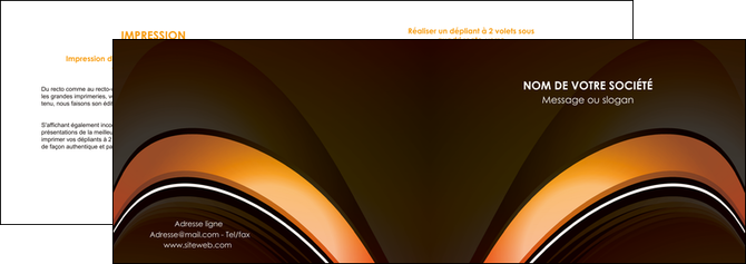 creer modele en ligne depliant 2 volets  4 pages  web design texture contexture structure MLGI89501