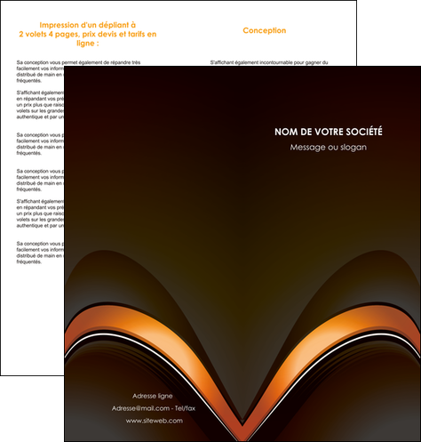 faire depliant 2 volets  4 pages  web design texture contexture structure MLGI89513