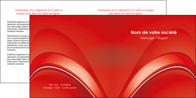 faire modele a imprimer depliant 2 volets  4 pages  web design texture contexture structure MIFCH90163