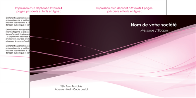 personnaliser maquette depliant 2 volets  4 pages  web design texture contexture structure MIDLU92901