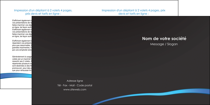creer modele en ligne depliant 2 volets  4 pages  web design texture contexture structure MIDLU93725
