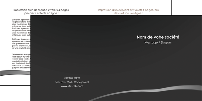 modele depliant 2 volets  4 pages  web design texture contexture structure MFLUOO93777