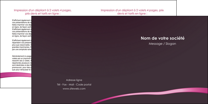 faire depliant 2 volets  4 pages  web design texture contexture structure MIDLU93829