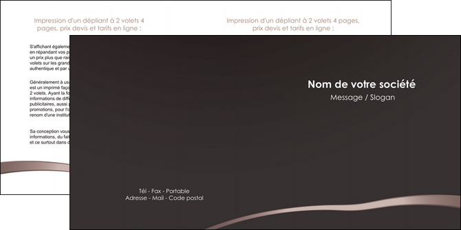 faire depliant 2 volets  4 pages  web design contexture structure fond MIDLU94127