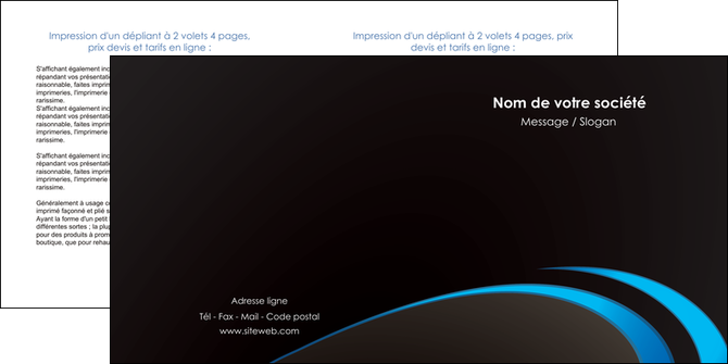 modele depliant 2 volets  4 pages  web design contexture structure fond MIDLU94203