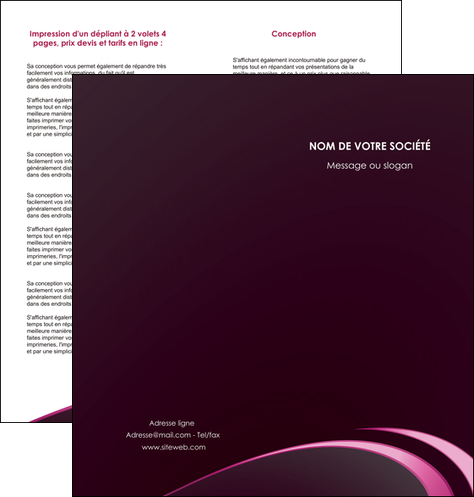exemple depliant 2 volets  4 pages  contexture structure fond MIDLU94315