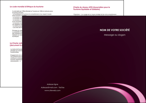 exemple depliant 2 volets  4 pages  contexture structure fond MIDLU94327