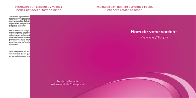exemple depliant 2 volets  4 pages  texture contexture structure MFLUOO94577