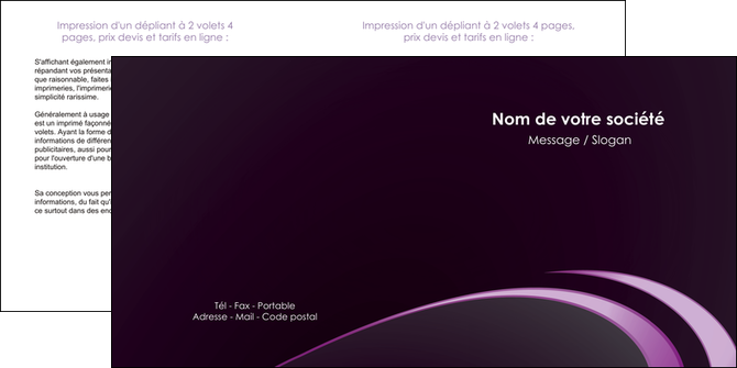 creer modele en ligne depliant 2 volets  4 pages  web design texture contexture structure MIDBE94751