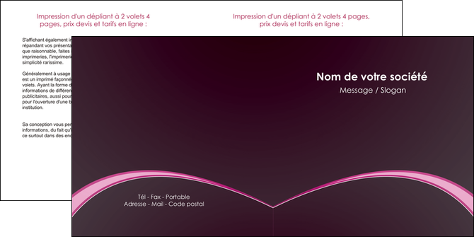 exemple depliant 2 volets  4 pages  reseaux texture contexture structure MIDLU95723