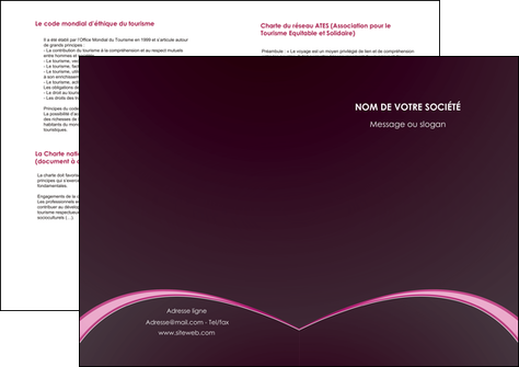 realiser depliant 2 volets  4 pages  reseaux texture contexture structure MIDLU95733